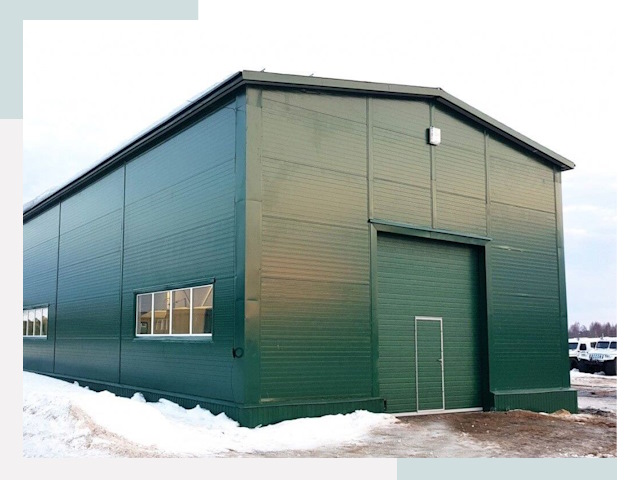 Двускатные ангары в Красноярске